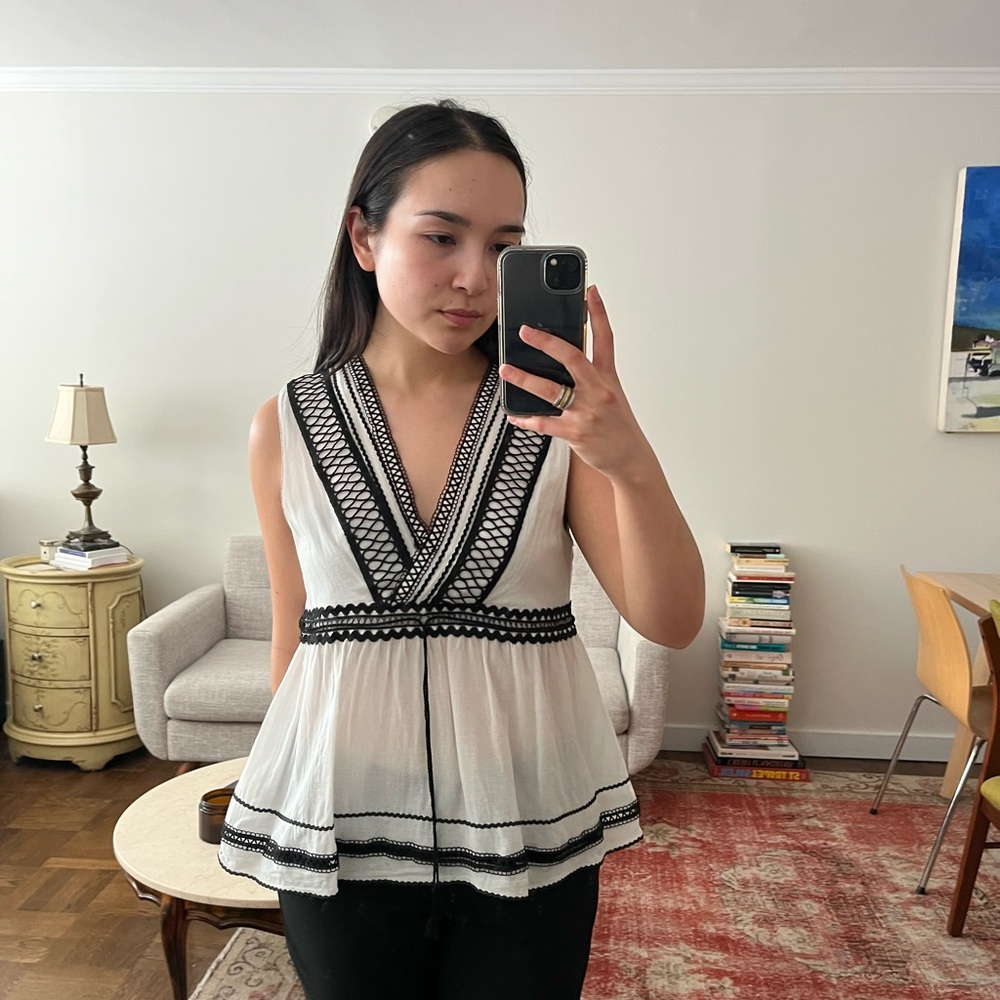 Black and White Women's Top